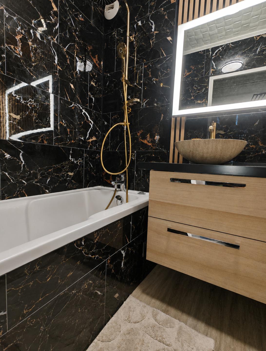 Après — Salle de bain marbre